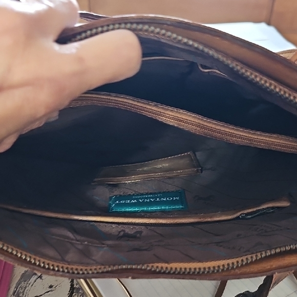 Western Leather Purse Fringe Handbag Tote Concealed Carry - Picture 12 of 16